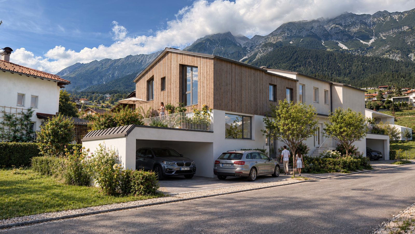 Doppelhaus Thaur – Visualisierung Neubau von Architekt Michael Knoll
